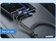 کابل شارژ چند منظوره USB به Type-C/Micro/Lightning برند USAMS مدل SJ561 هنگام شارژ