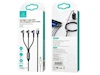 بسته بندی کابل شارژ چند منظوره USB به Type-C/Micro/Lightning برند USAMS مدل SJ561