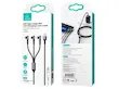 بسته بندی کابل شارژ چند منظوره USB به Type-C/Micro/Lightning برند USAMS مدل SJ561