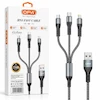 نمای جانبی کابل شارژ چند منظوره USB به Type-C/Micro/Lightning برند OFYI مدل CA-18