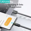 انتقال دیتا با کابل شارژ USB به Type-C برند USAMS مدل SJ732