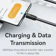کابل شارژ USB به Type-C برند USAMS مدل SJ732 هنگام انتقال دیتا