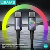 چراغ RGB کابل شارژ USB-C برند USAMS مدل SJ751