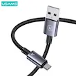 نمای روبروی کابل شارژ USB به MicroUSB برند USAMS مدل Sj668