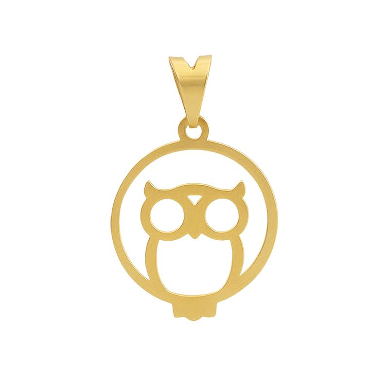 آویز طلا 18 عیار زنانه مدل جغد کد 72