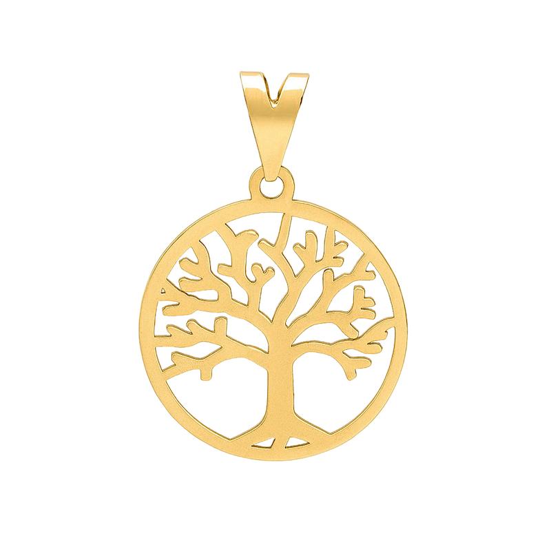 آویز طلا 18 عیار زنانه مدل درخت زندگی کد 77