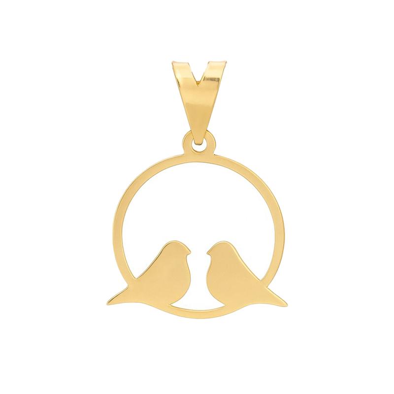 آویز طلا 18 عیار زنانه مدل کبوتر کد 79