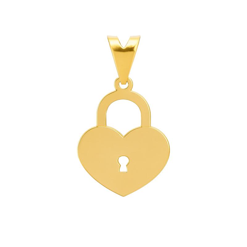 آویز طلا 18 عیار زنانه مدل قفل کد 89