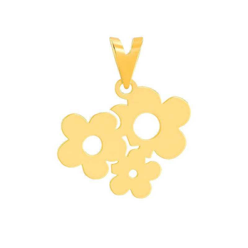 آویز طلا 18 عیار زنانه مدل گل کد 91