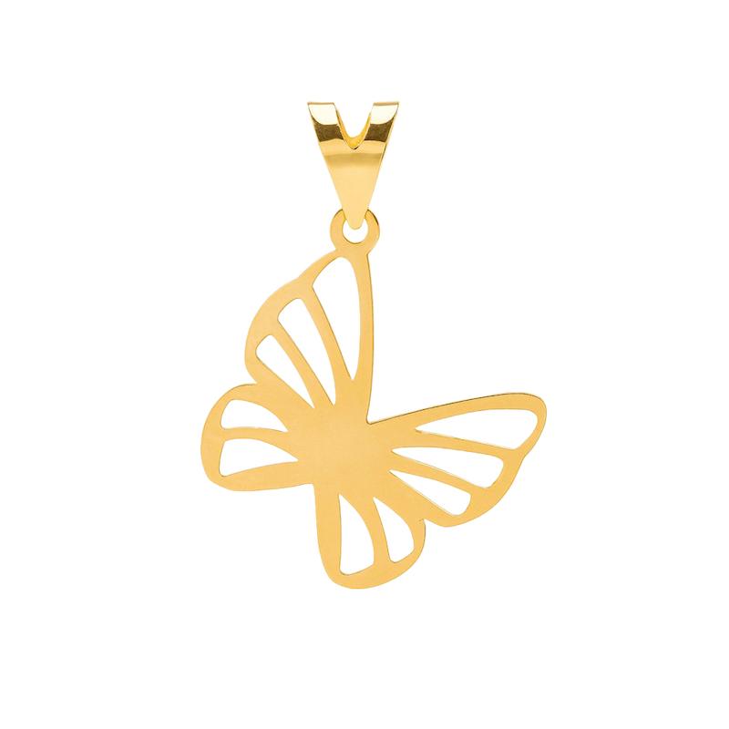 آویز طلا 18 عیار زنانه مدل پروانه کد 93