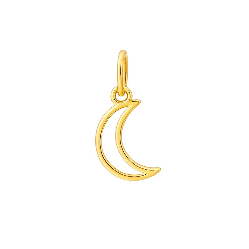 آویز طلا 18 عیار زنانه مدل ماه کد 117 