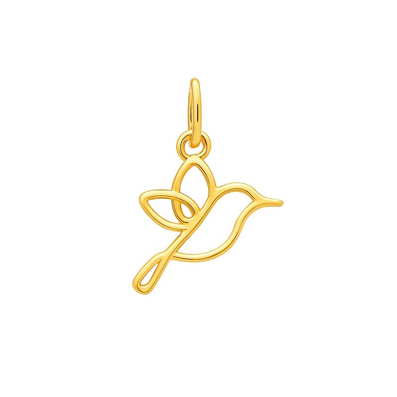 آویز طلا 18 عیار زنانه مدل پرنده بزرگ کد 118