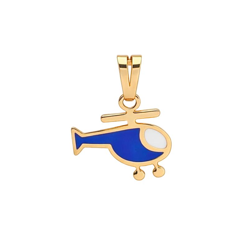 آویز طلا 18 عیار زنانه مدل هلیکوپتر کد 135