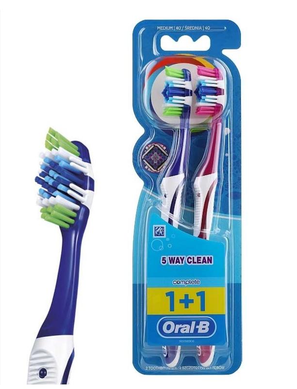 مسواک اورال بی کامپلیت مدیوم دوتایی