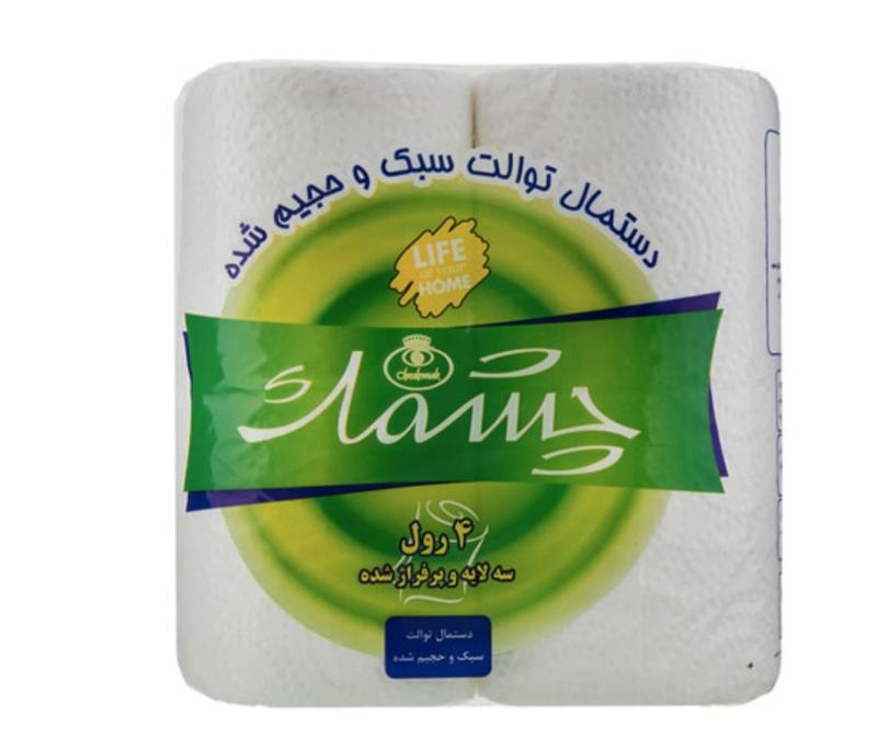 دستمال توالت چشمک چهارتایی