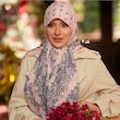 روسری ابریشم گل ریز