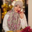 روسری ابریشم گل ریز