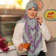 روسری ابریشم گل ریز