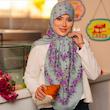روسری ابریشم گل ریز
