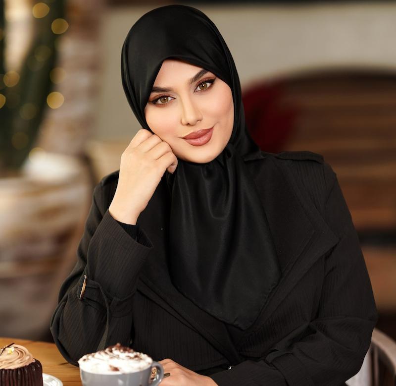 روسری ابریشم توییل تک رنگ 90