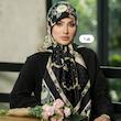 روسری ابریشم ژاکارد طرح برند