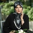روسری ابریشم قواره ۹۰ طرح میخک