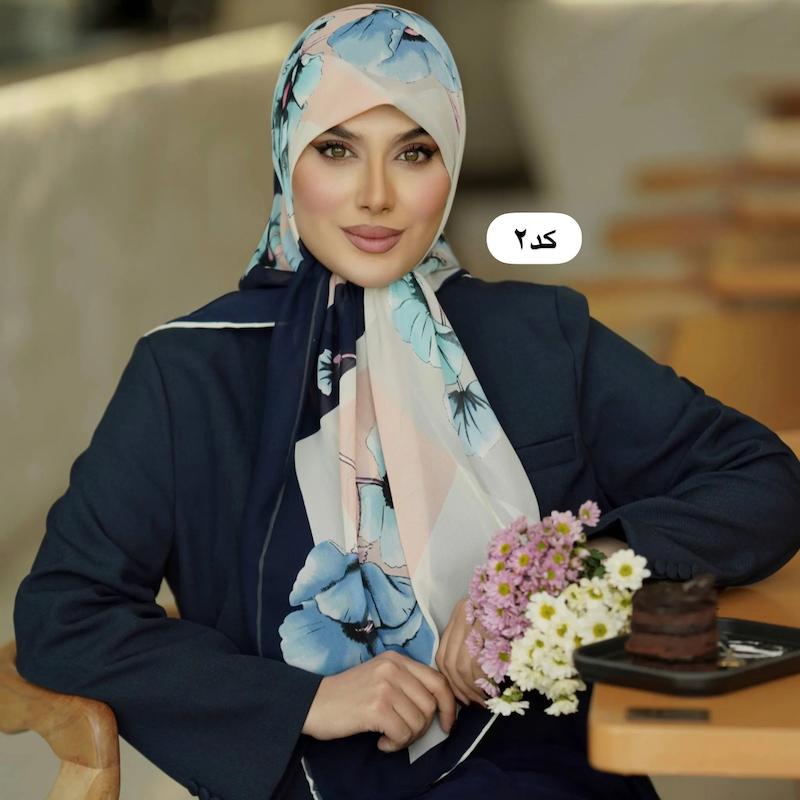 روسری حریر کوئین شقایق