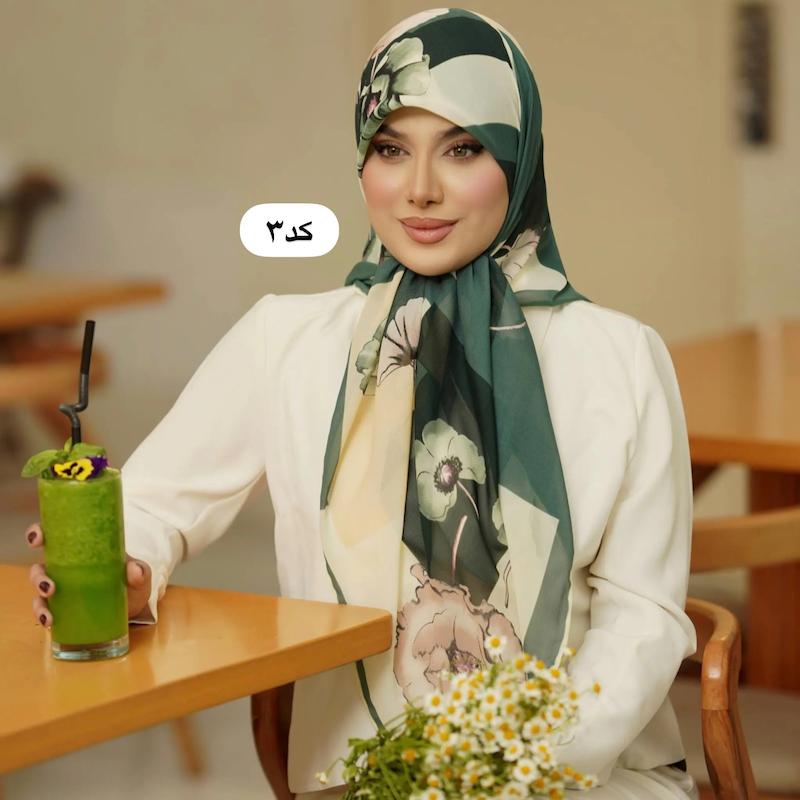روسری حریر کوئین شقایق