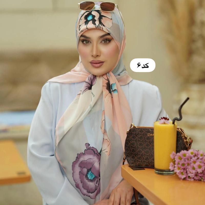 روسری حریر کوئین شقایق