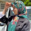 روسری گلدار شیفون ترک