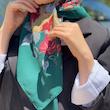 روسری گلدار شیفون ترک