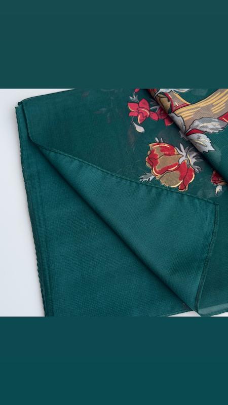 روسری گلدار شیفون ترک