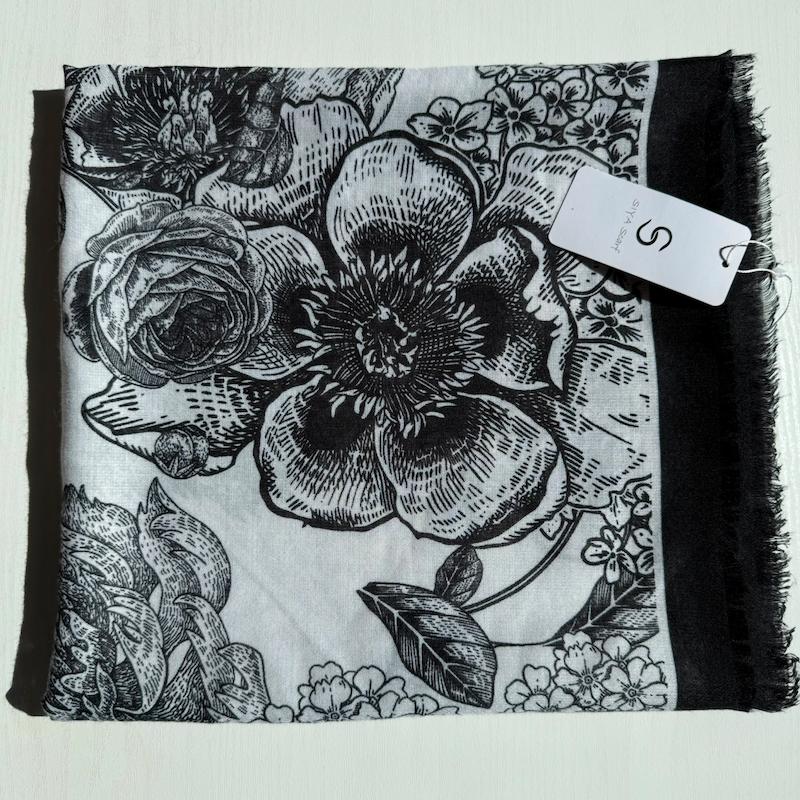روسری سیا اسکارف طرح black & white 