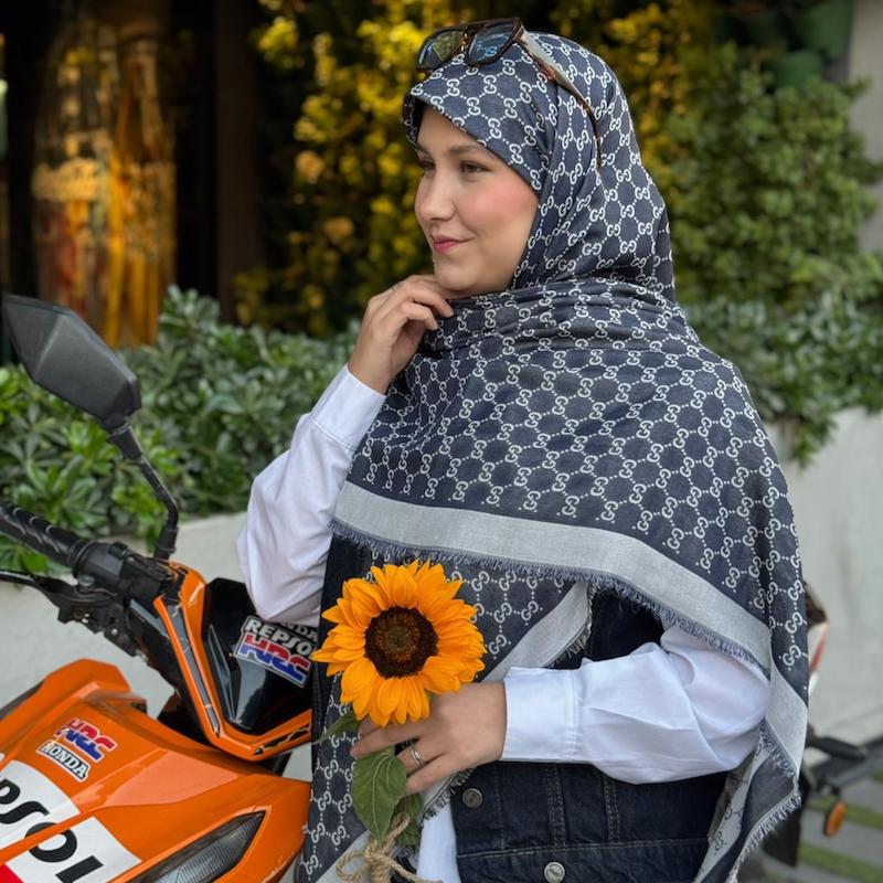 روسری دبل فیس کشمیر گوچی