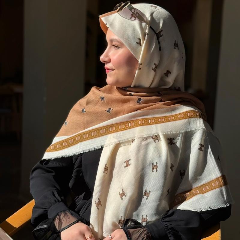 روسری سیا اسکارف طرح سلین