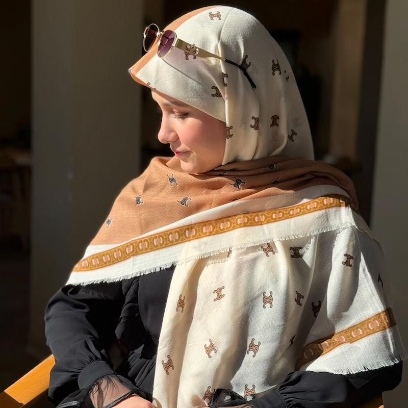 روسری سیا اسکارف طرح سلین