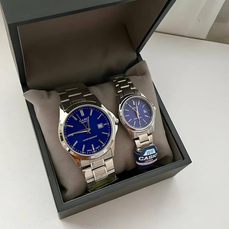 کاسیو کلاسیک آبی بند استیل