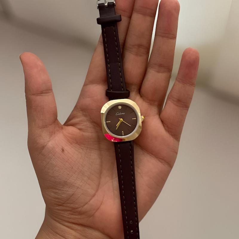 ساعت چرمی جدید کلومی قهوه ای
