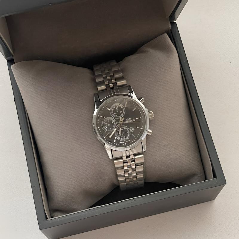 ساعت تک زنانه الگانس سیلور مشکی