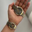 ساعت الگانس طلایی مشکی سه موتور بغل