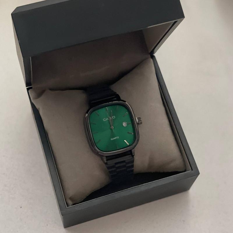 ساعت تک مردانه کاسیو اولد مانی مشکی سبز