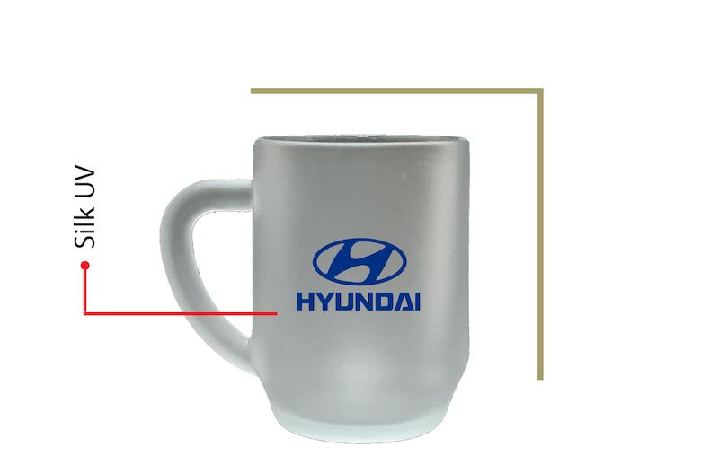 لیوان دسته دار کریستال یخی کد 107