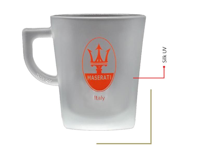 لیوان دسته دار کریستال یخی کد 108