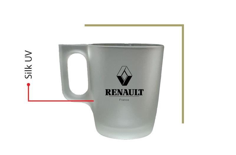 لیوان دسته دار کریستال یخی کد 111