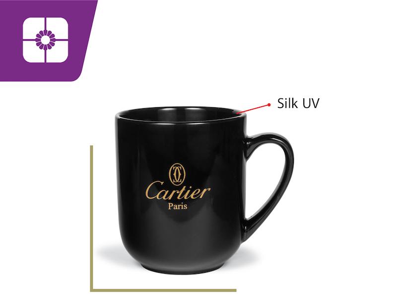 لیوان سرامیکی مشکی دسته دار کد CB6006