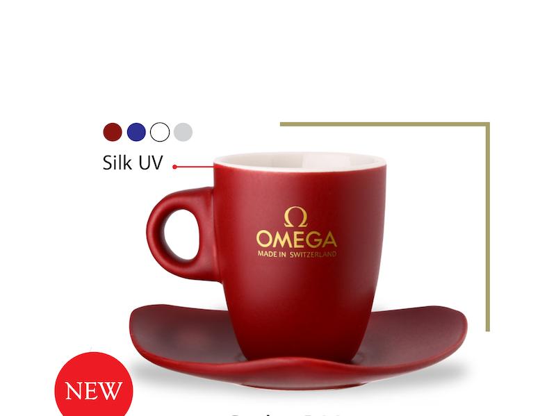 فنجان(قهوه خوری) و نعلبکی مثلثی سرامیکی مات کد C480