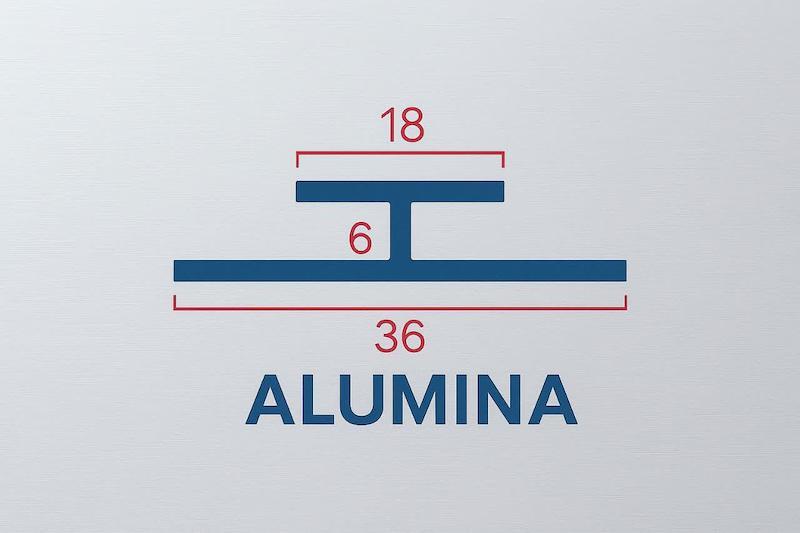 پروفیل H آلومینیوم 18×6×36