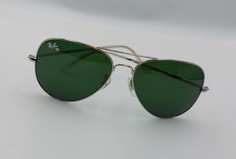 عینک آفتابی Ray ban مردانه فریم نقره‌ای 