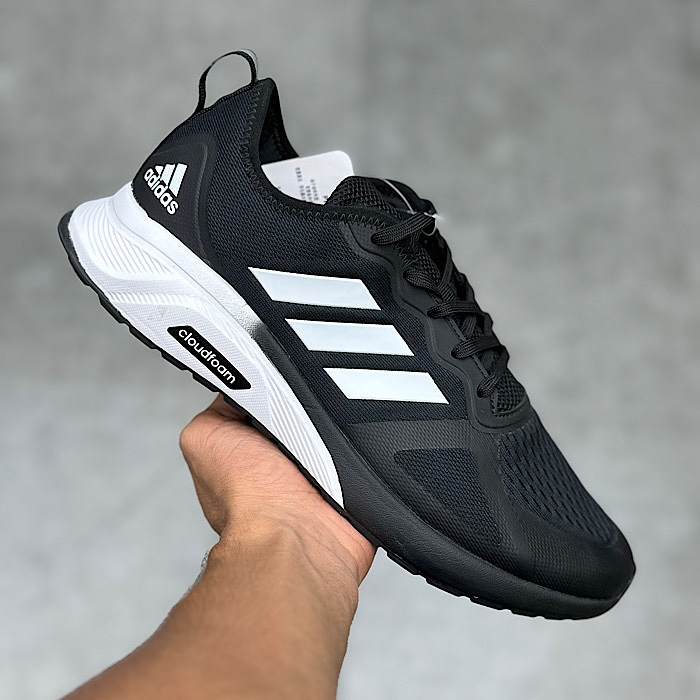 کتونی ادیداس کلد فوم سفید مشکی Adidas Cloudfoam