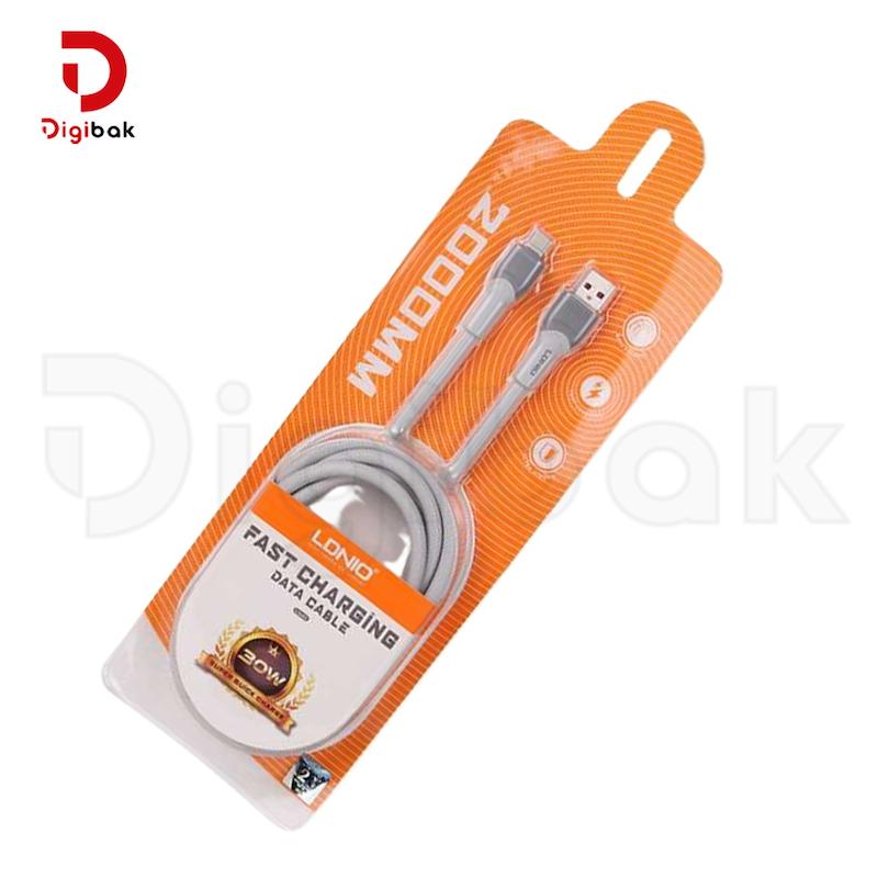کابل تایپ سی فست شارژ الدینیو مدل LS602 دو متری 30 وات